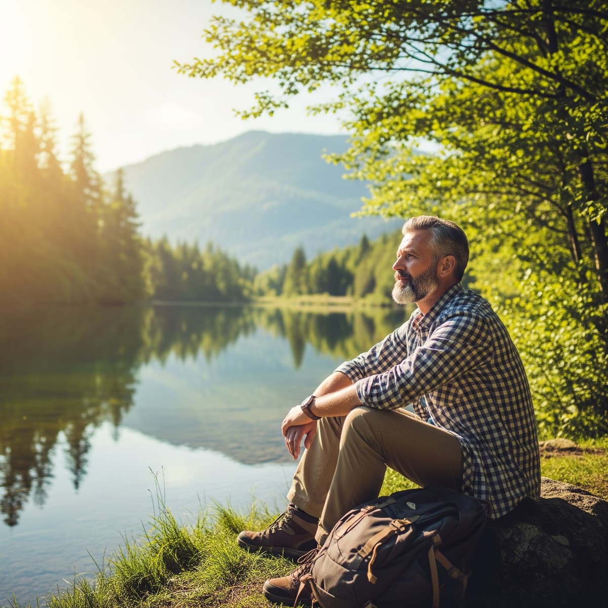 Person enjoying a healthy lifestyle